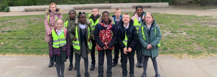 Students on their trip to the Houses of Parliament